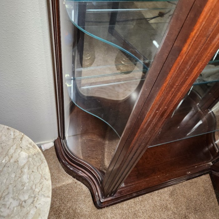 Curved Glass Curio Cabinet | Cabinets Matttroy Ergonomic curio cabinet furniture with curved glass