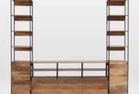 Multi-use media center furniture with open storage