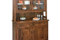 Custom Hand Crafted Dining Room Set: Hutch And Rolling Wine Cart